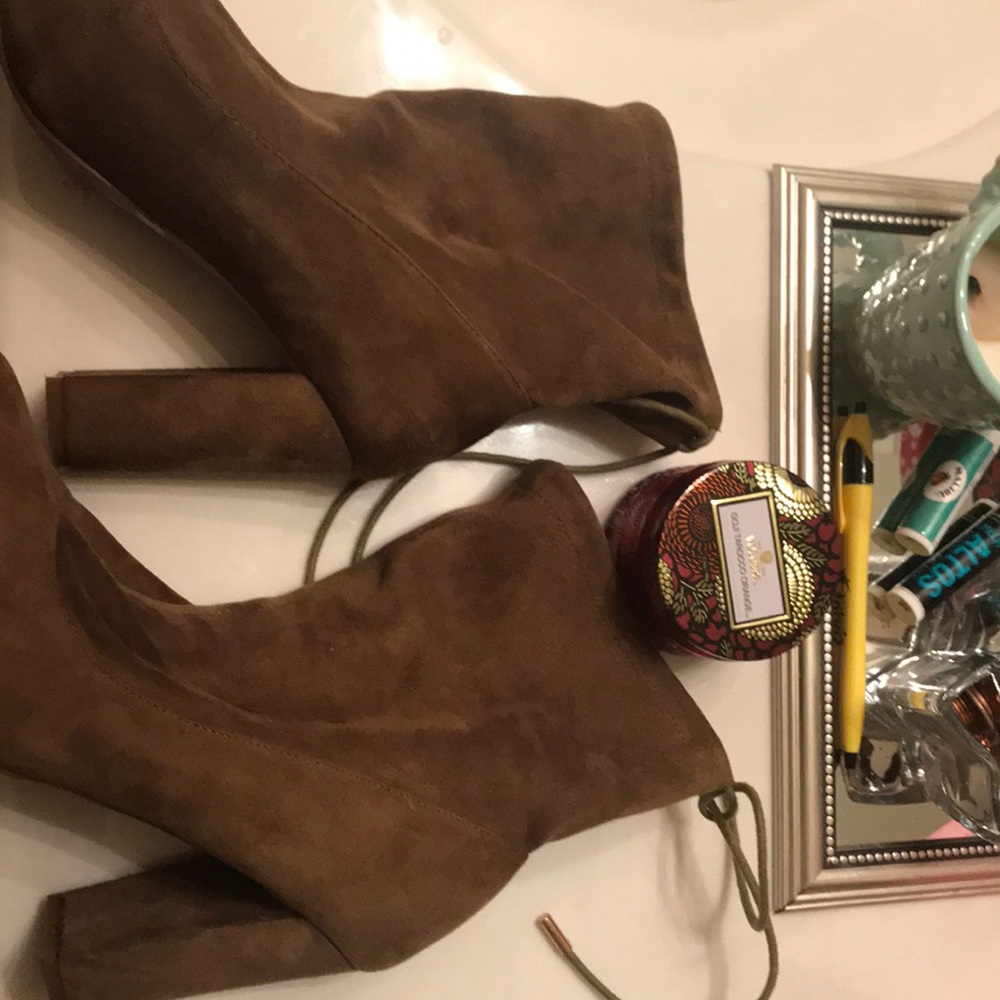 Suede booties